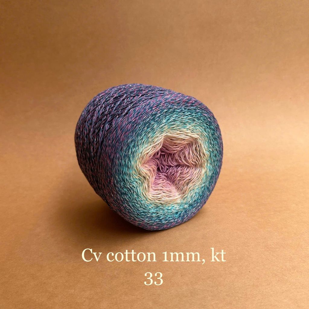 Sợi cầu vồng Cotton 1mm, kim tuyến
