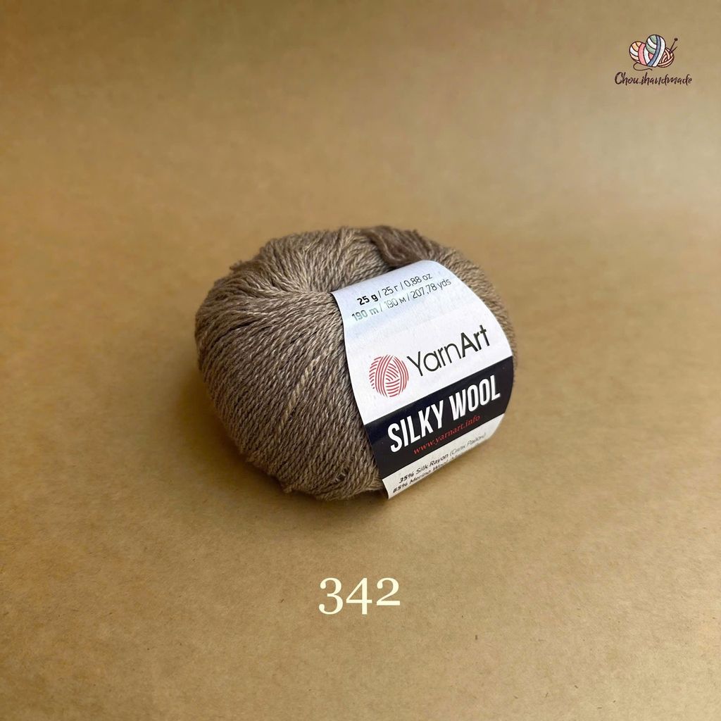 Len lông cừu Silky Wool nhập khẩu từ Yarnart đan móc áo, váy, khăn