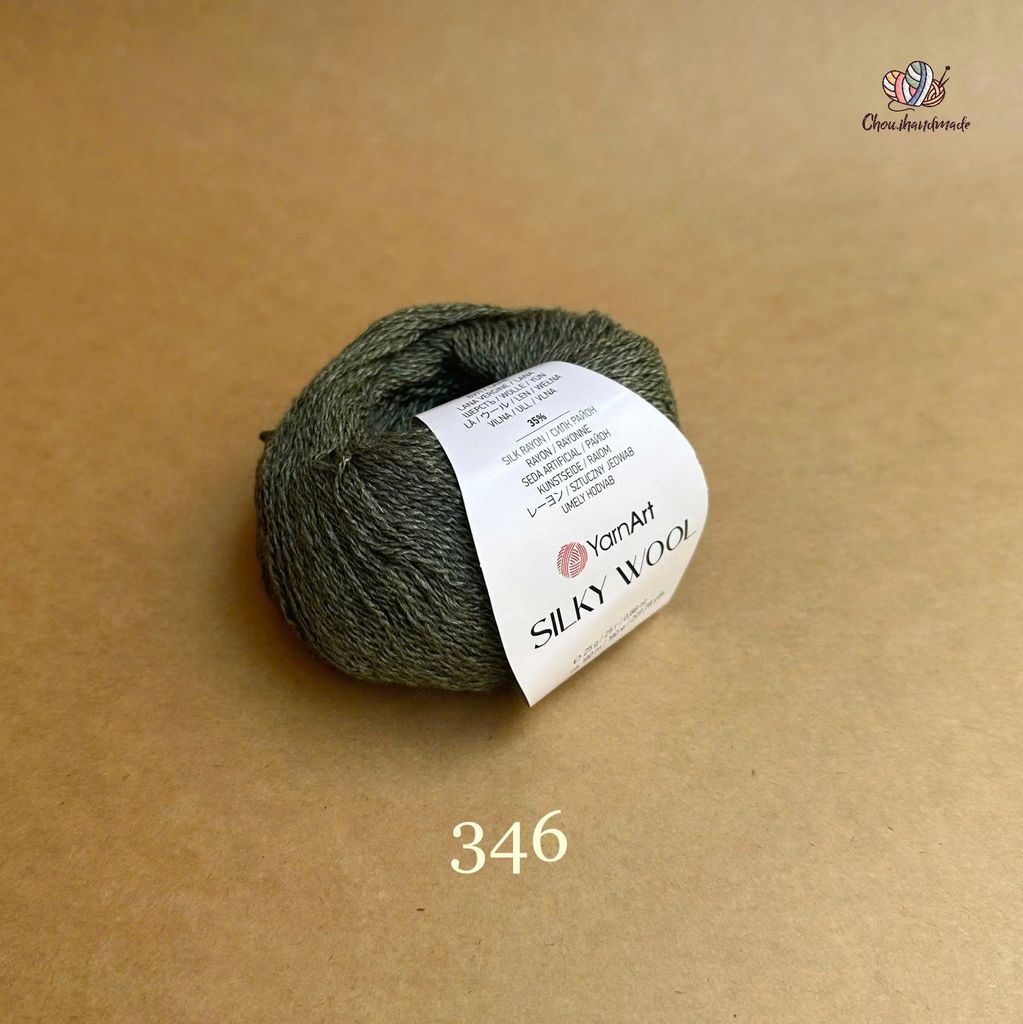 Len lông cừu Silky Wool nhập khẩu từ Yarnart đan móc áo, váy, khăn