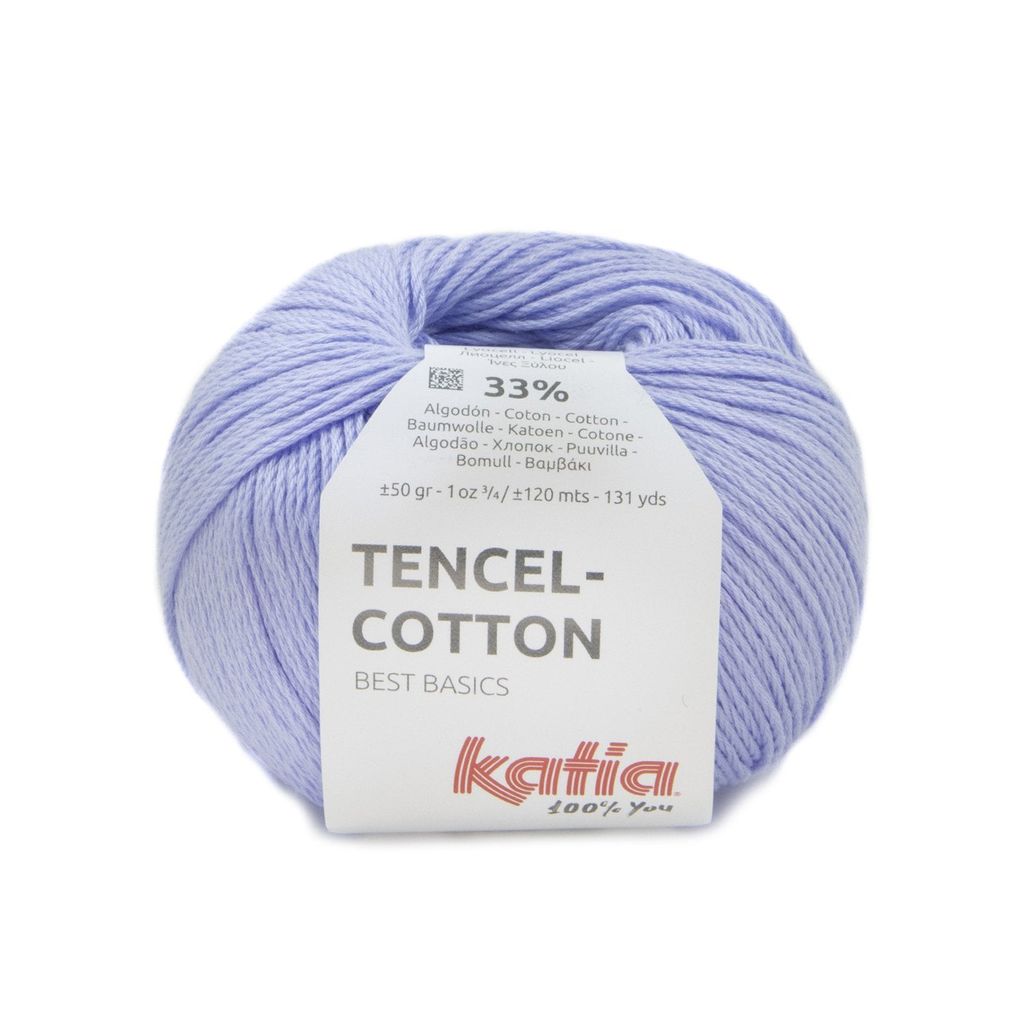 Sợi Tencel Cotton - Katia, 50g - 120m, dùng để đan móc áo, khăn