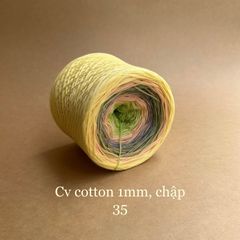 Cầu vồng cotton 1mm, sợi chập đan móc áo, váy, khăn
