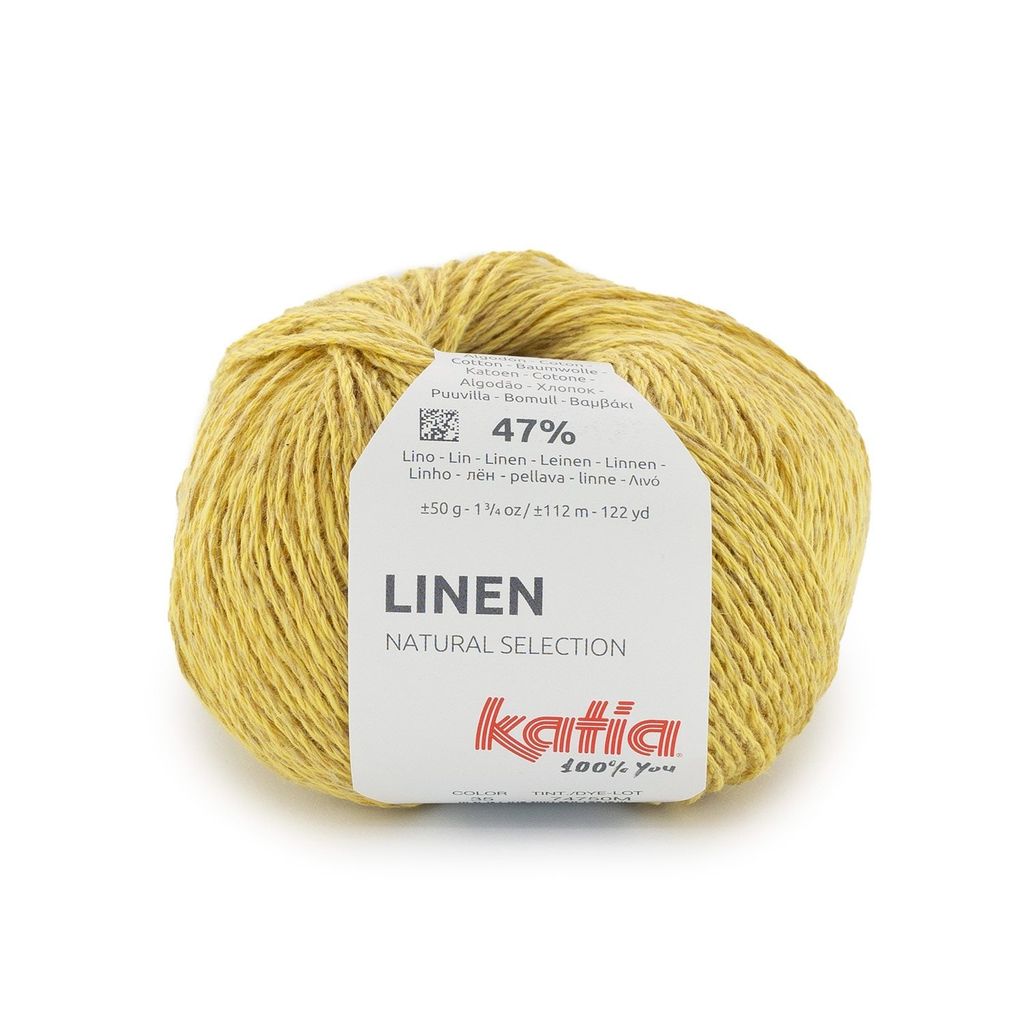 Sợi Linen - Katia, 50g - 112m, dùng để đan móc áo, khăn, túi