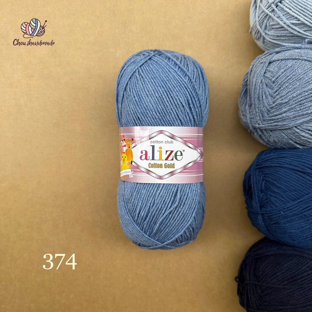 Len hè Cotton Gold nhập khẩu từ Alize Yarns, đan móc đồ hè, thú, nón cực xinh