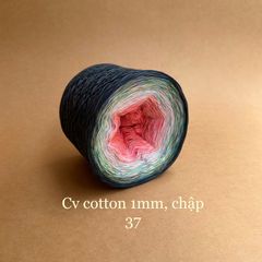 Cầu vồng cotton 1mm, sợi chập đan móc áo, váy, khăn