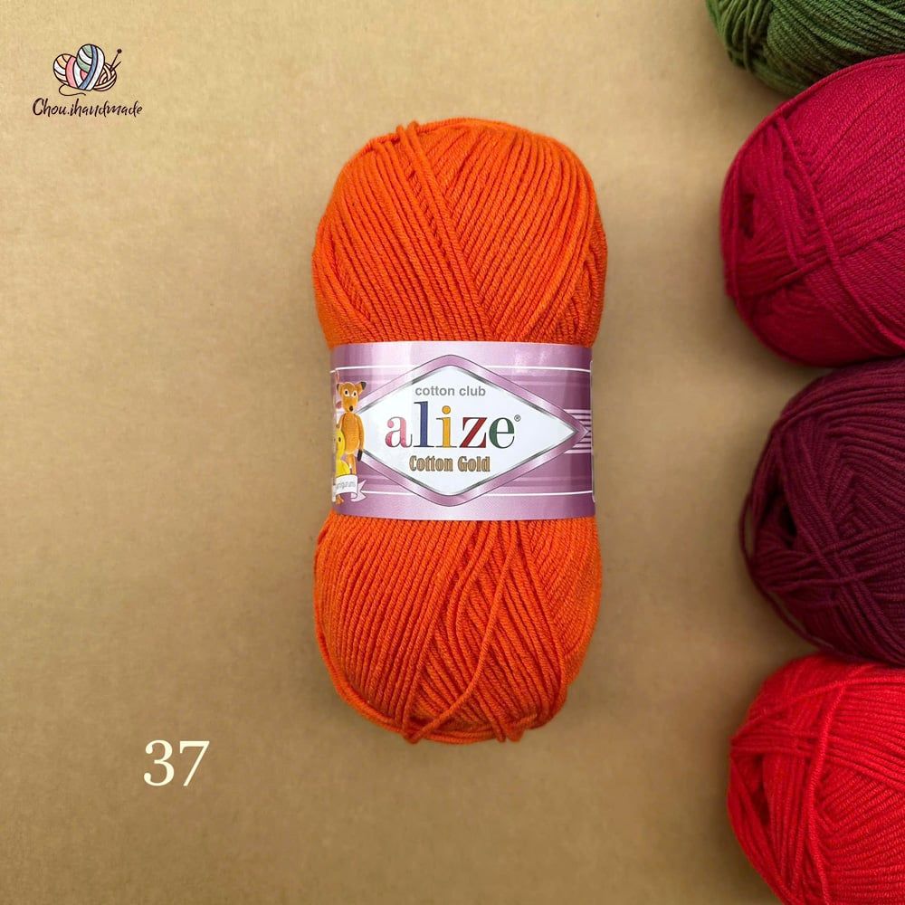 Len hè Cotton Gold nhập khẩu từ Alize Yarns, đan móc đồ hè, thú, nón cực xinh