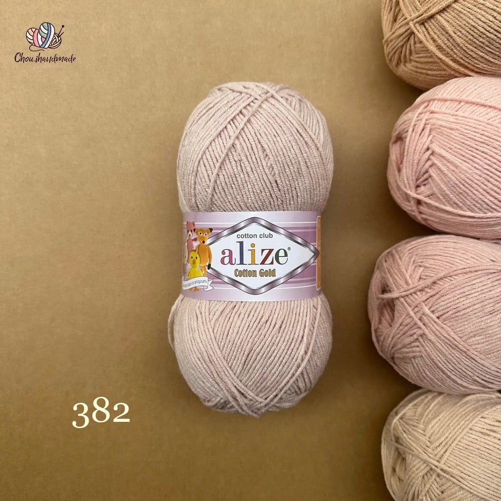 Len hè Cotton Gold nhập khẩu từ Alize Yarns, đan móc đồ hè, thú, nón cực xinh