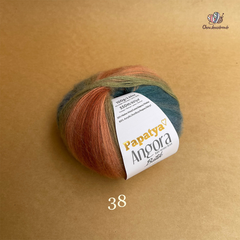 Len loang Angora Batik - Papatya, 100g - 550m, dùng để đan móc