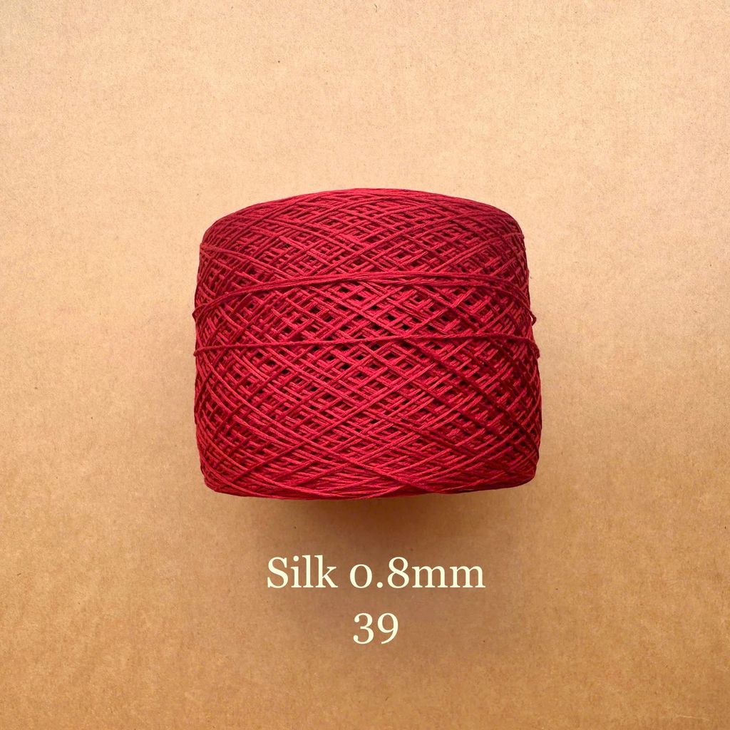 Cuộn sợi 100% silk 0.8mm màu trơn - 300gram