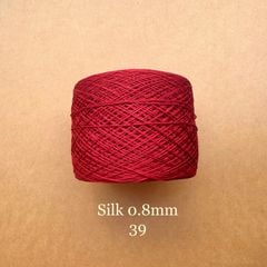 Cuộn sợi 100% silk 0.8mm màu trơn - 300gram