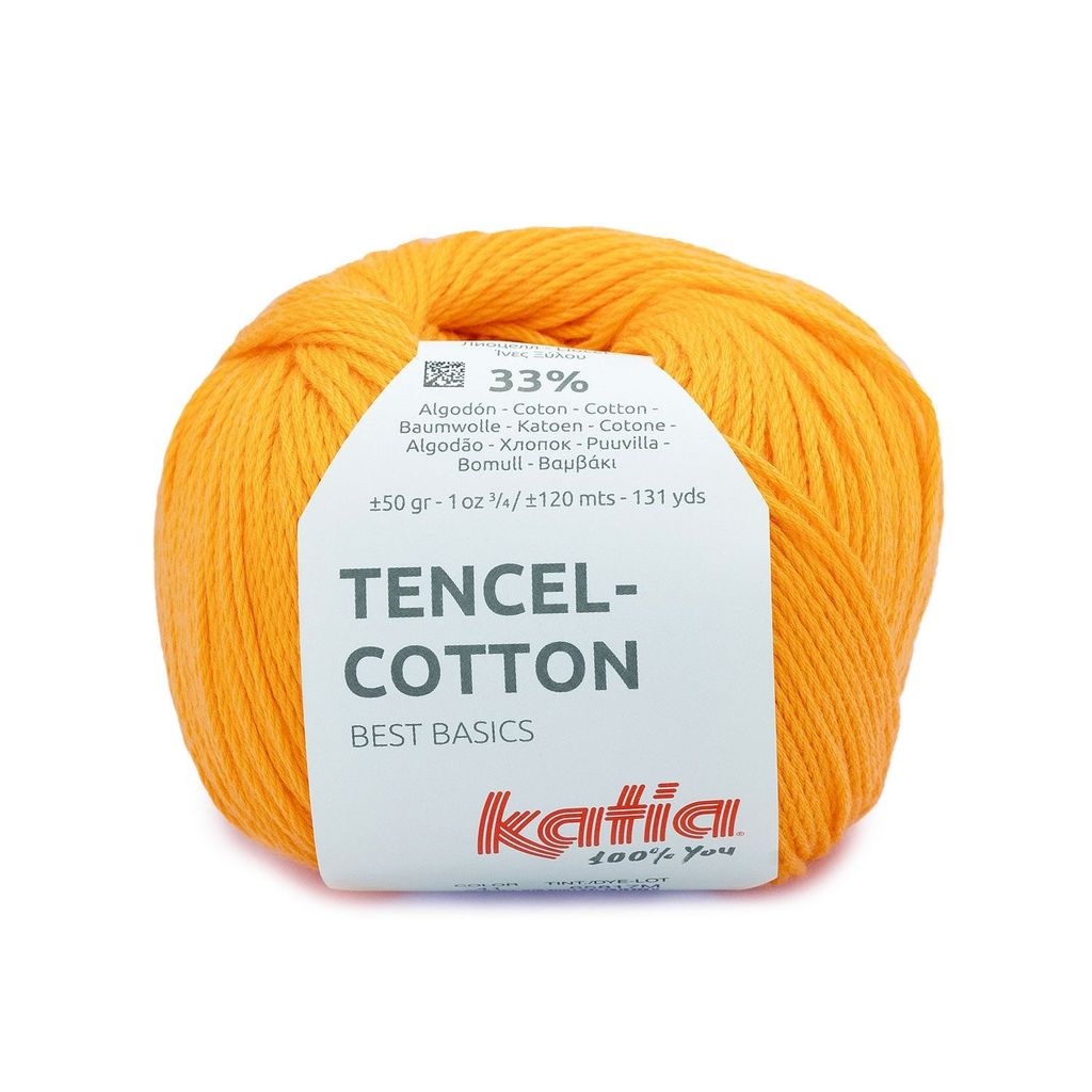 Sợi Tencel Cotton - Katia, 50g - 120m, dùng để đan móc áo, khăn