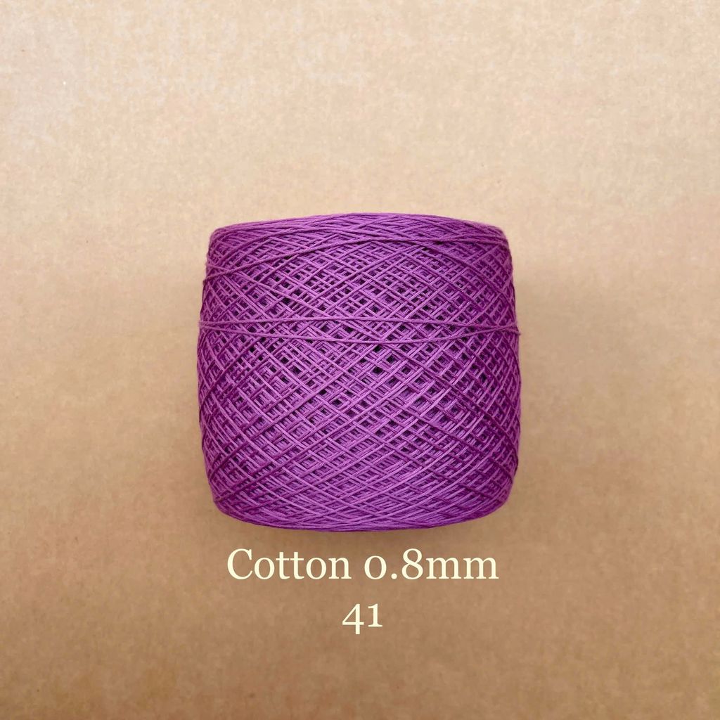 Sợi Cotton 0.8mm, 300g, đan móc áo, váy, khăn