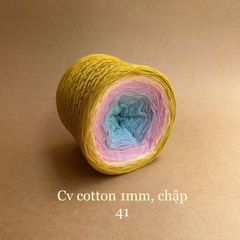 Cầu vồng cotton 1mm, sợi chập đan móc áo, váy, khăn