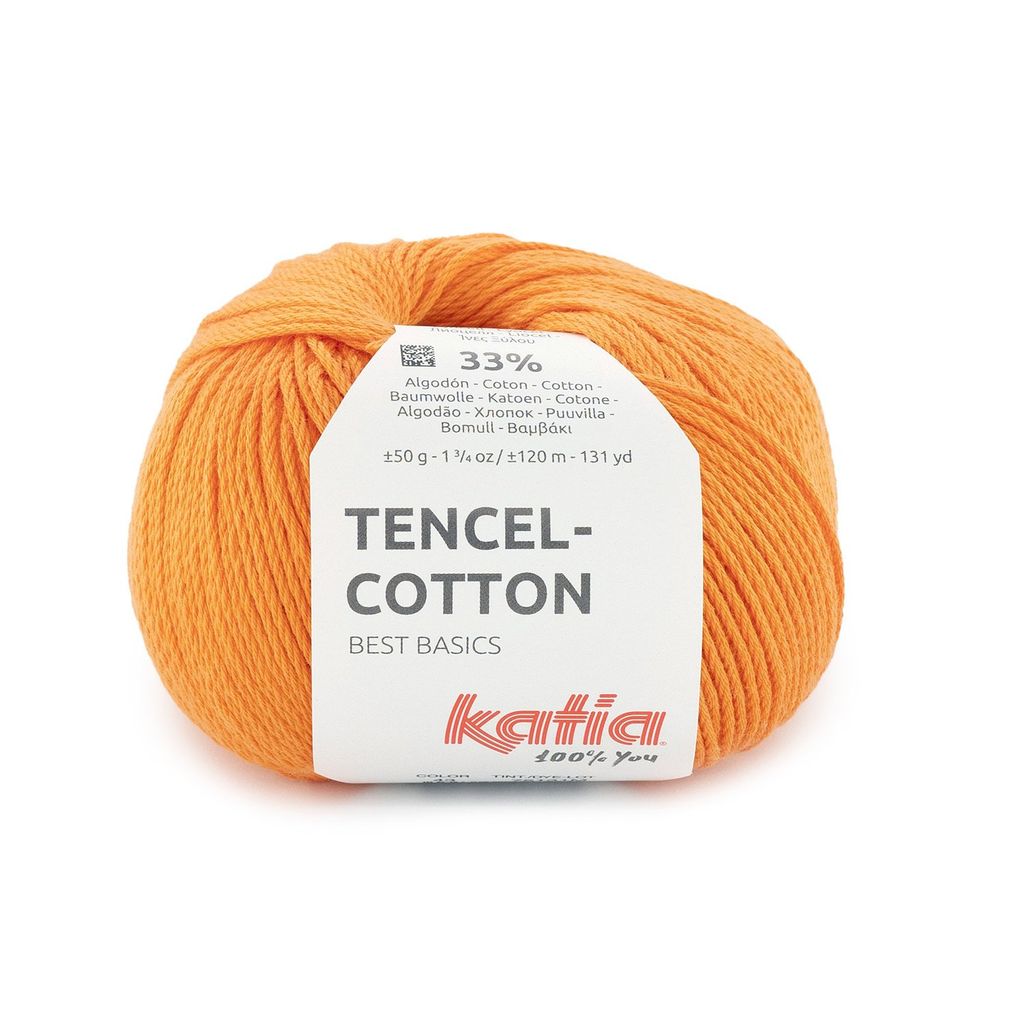 Sợi Tencel Cotton - Katia, 50g - 120m, dùng để đan móc áo, khăn