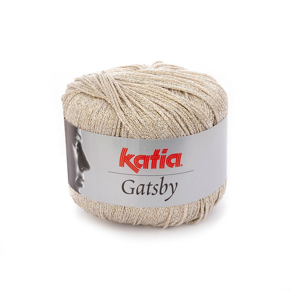 Sợi visco lấp lánh Gatsby - Katia, 50g - 118m, dùng để đan móc áo, khăn, nón
