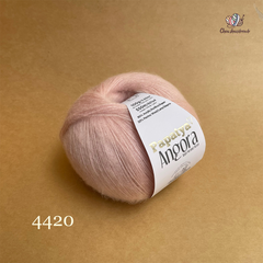 Len lông cừu Angora - Papatya, 100g - 550m, dùng để đan móc