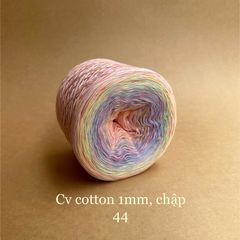 Cầu vồng cotton 1mm, sợi chập đan móc áo, váy, khăn