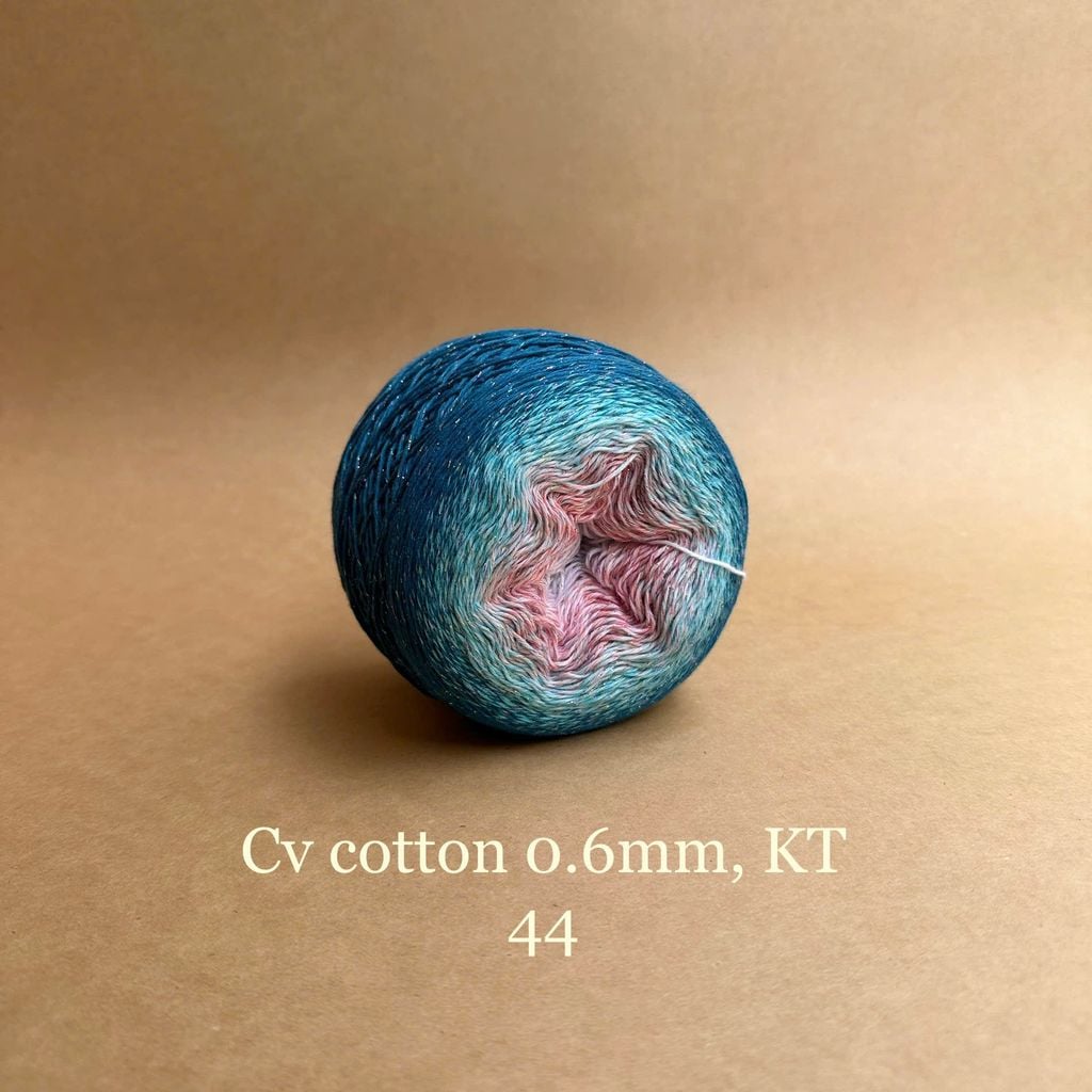 Sợi cầu vồng Cotton 0.6mm, kim tuyến