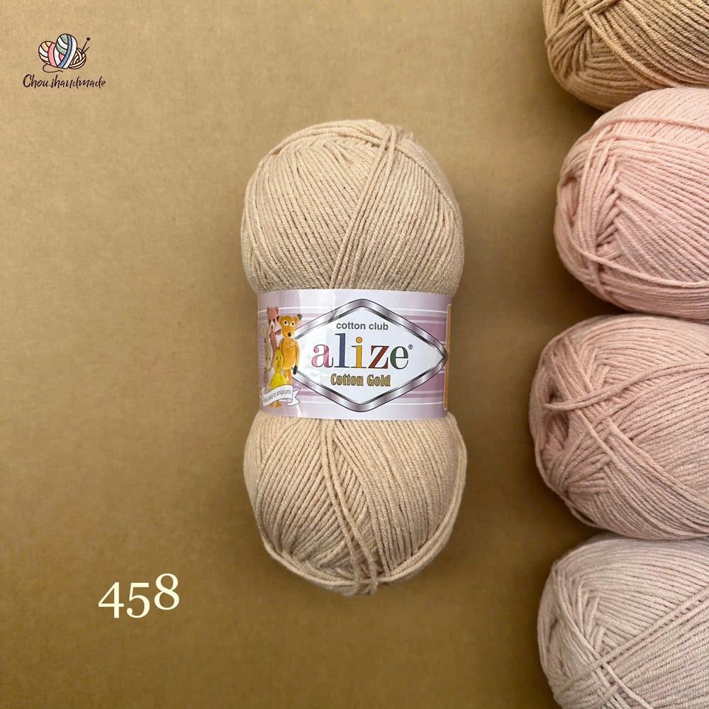 Len hè Cotton Gold nhập khẩu từ Alize Yarns, đan móc đồ hè, thú, nón cực xinh