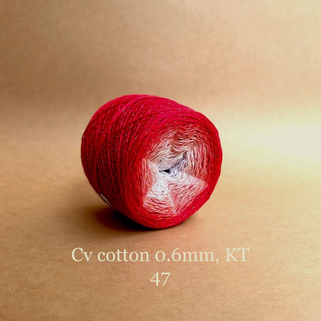 Sợi cầu vồng Cotton 0.6mm, kim tuyến