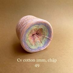 Cầu vồng cotton 1mm, sợi chập đan móc áo, váy, khăn