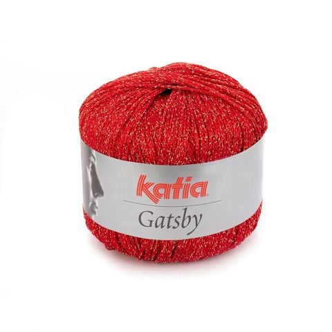 Sợi visco lấp lánh Gatsby - Katia, 50g - 118m, dùng để đan móc áo, khăn, nón