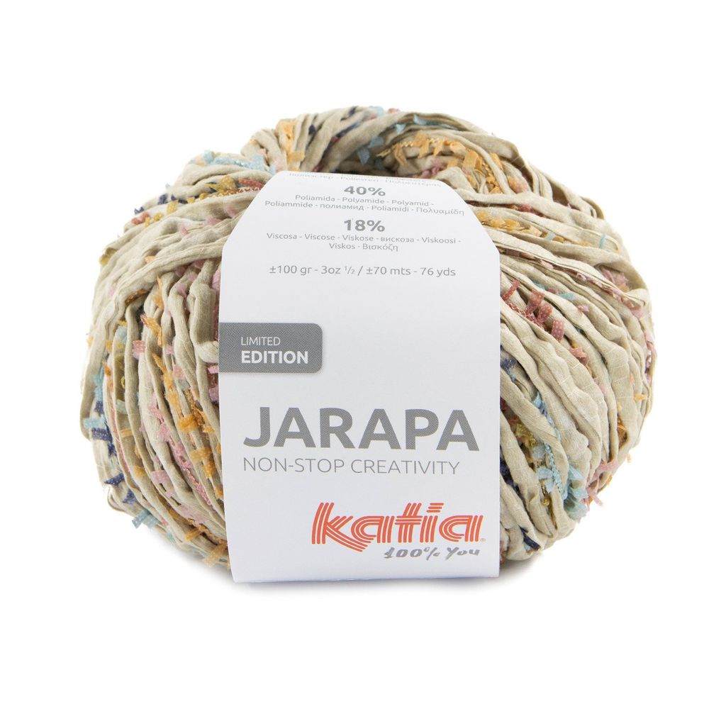 Sợi Jarapa - Katia, 100g - 70m, dùng để đan móc túi, giỏ, vỏ gối, ví