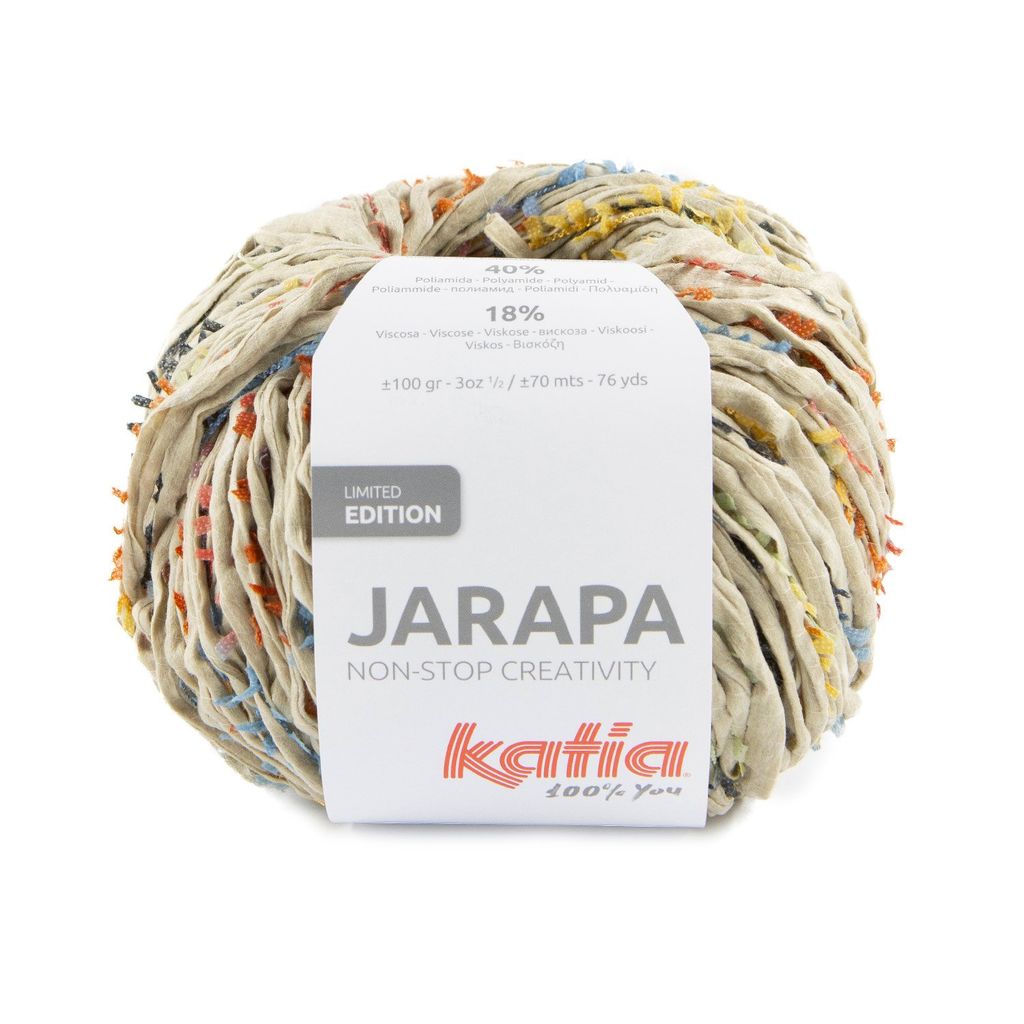 Sợi Jarapa - Katia, 100g - 70m, dùng để đan móc túi, giỏ, vỏ gối, ví