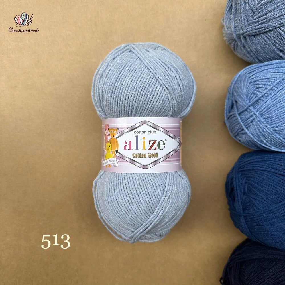 Len hè Cotton Gold nhập khẩu từ Alize Yarns, đan móc đồ hè, thú, nón cực xinh