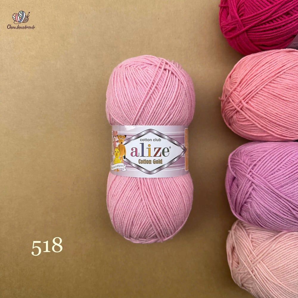 Len hè Cotton Gold nhập khẩu từ Alize Yarns, đan móc đồ hè, thú, nón cực xinh