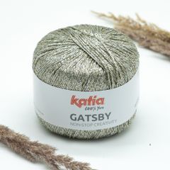 Sợi visco lấp lánh Gatsby - Katia, 50g - 118m, dùng để đan móc áo, khăn, nón