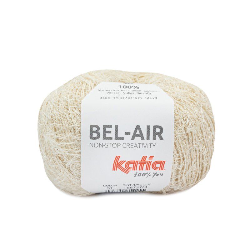 Sợi Bel-Air - Katia, 50g - 115m, dùng để đan móc áo, váy