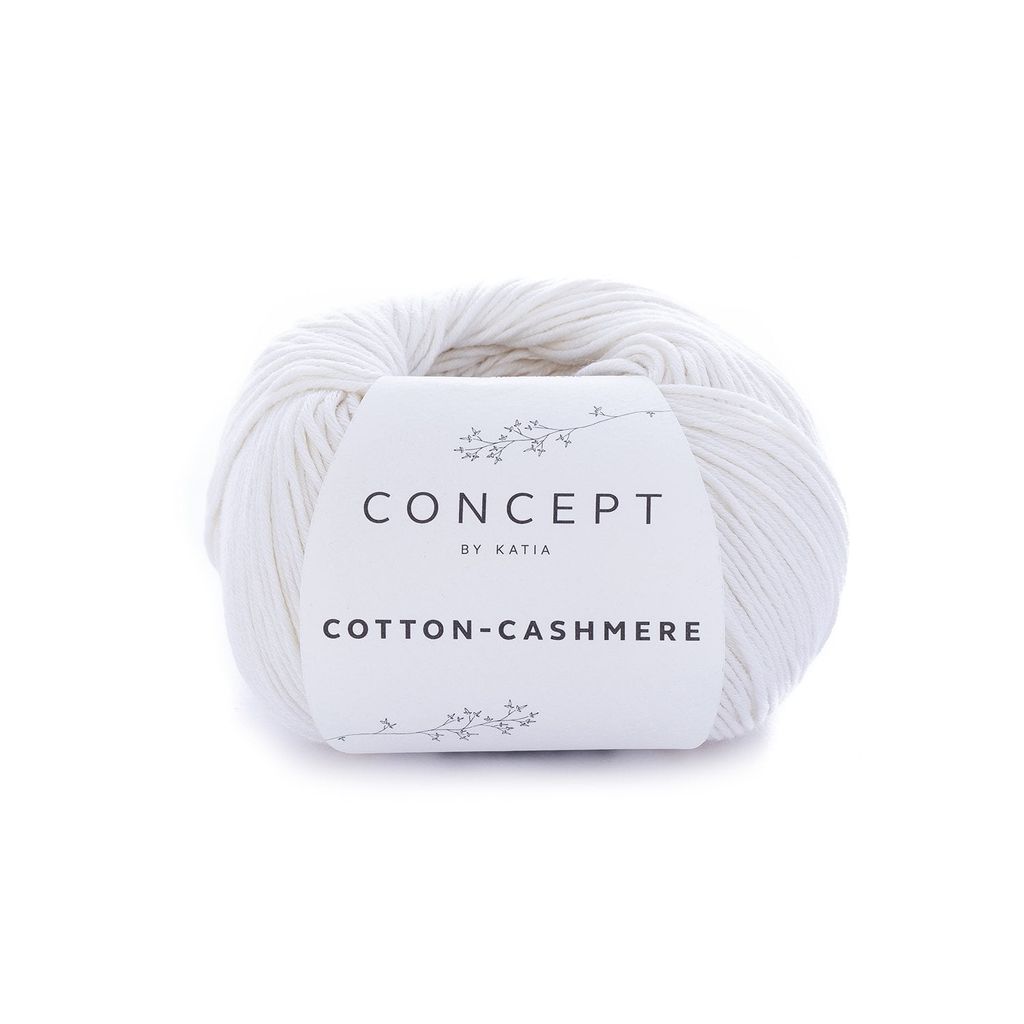 Sợi Cotton Cashmere - Katia, 50g - 155m, dùng để đan móc áo, khăn, nón