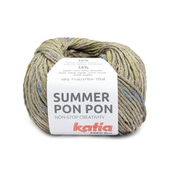 Sợi Summer Pon Pon - Katia, 50g - 110m, dùng để đan móc áo, khăn