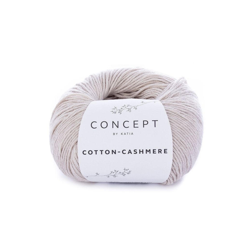 Sợi Cotton Cashmere - Katia, 50g - 155m, dùng để đan móc áo, khăn, nón