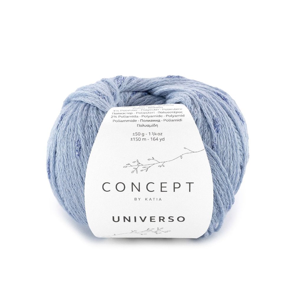 Sợi Universo - Katia, 50g - 150m, dùng để đan móc áo, khăn