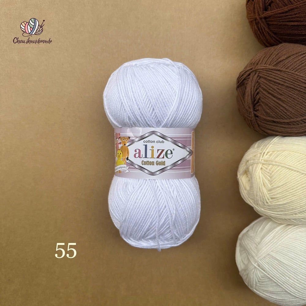 Len hè Cotton Gold nhập khẩu từ Alize Yarns, đan móc đồ hè, thú, nón cực xinh