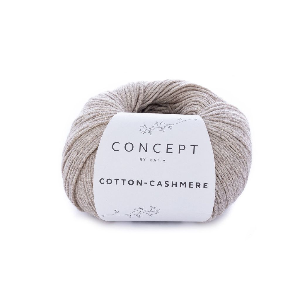 Sợi Cotton Cashmere - Katia, 50g - 155m, dùng để đan móc áo, khăn, nón