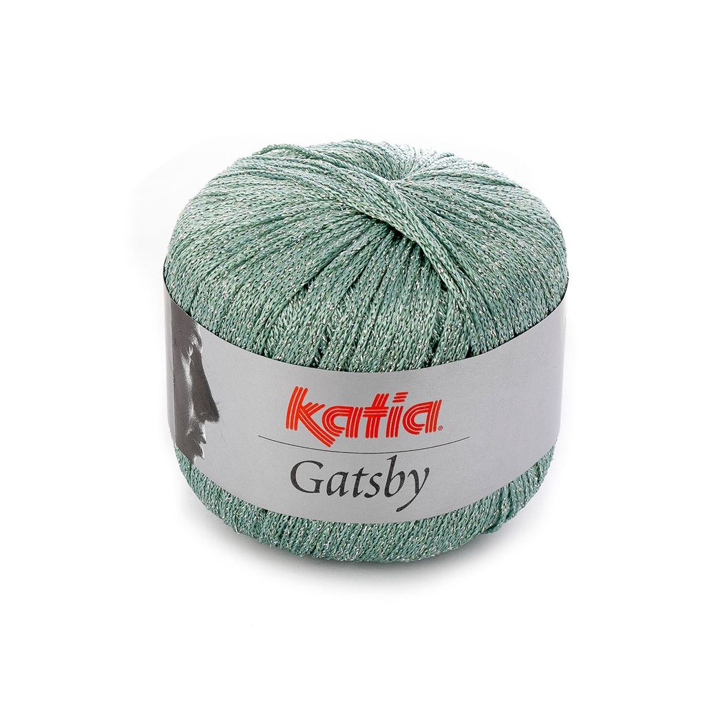 Sợi visco lấp lánh Gatsby - Katia, 50g - 118m, dùng để đan móc áo, khăn, nón