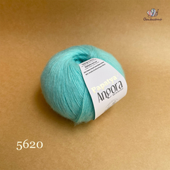 Len lông cừu Angora - Papatya, 100g - 550m, dùng để đan móc