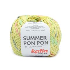 Sợi Summer Pon Pon - Katia, 50g - 110m, dùng để đan móc áo, khăn