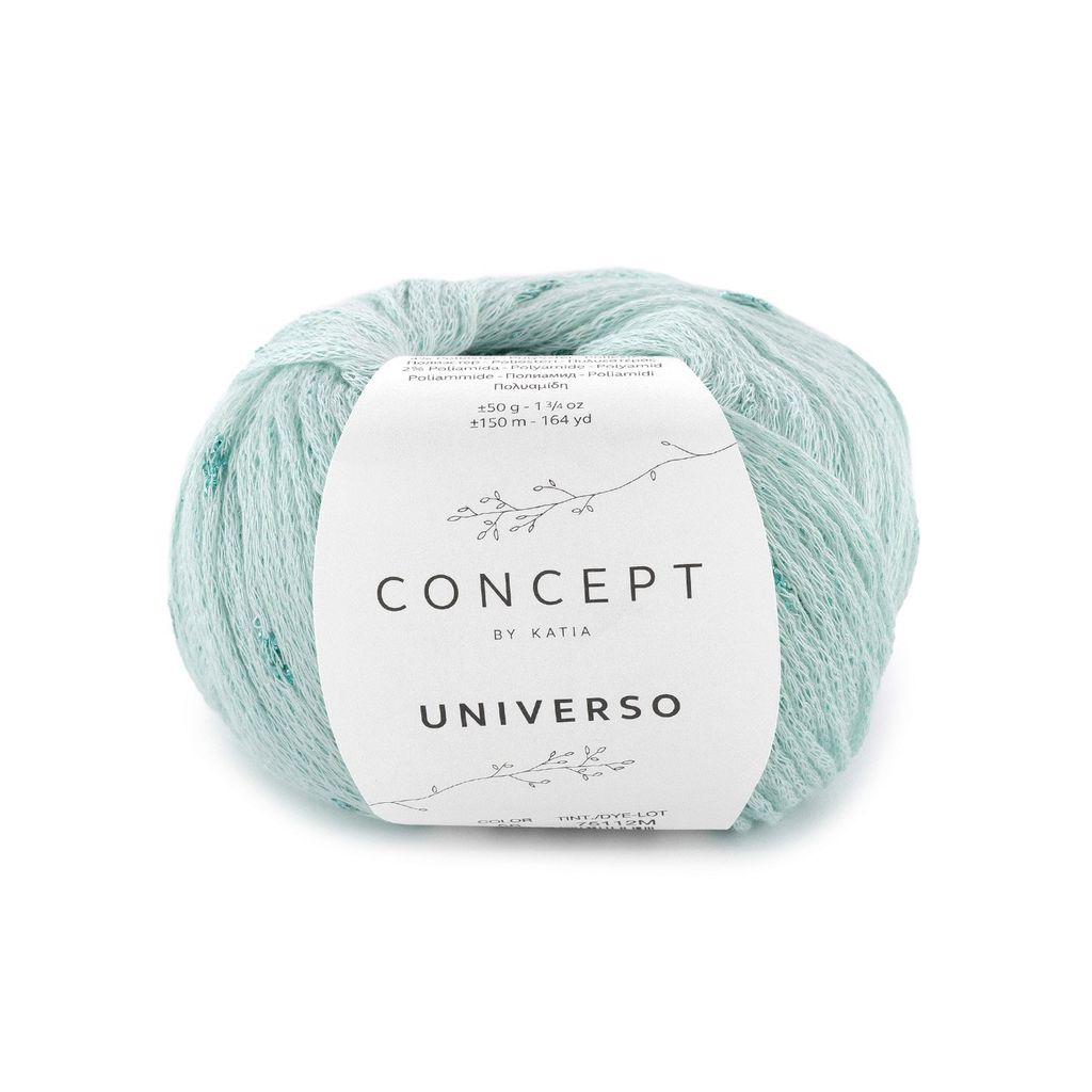 Sợi Universo - Katia, 50g - 150m, dùng để đan móc áo, khăn