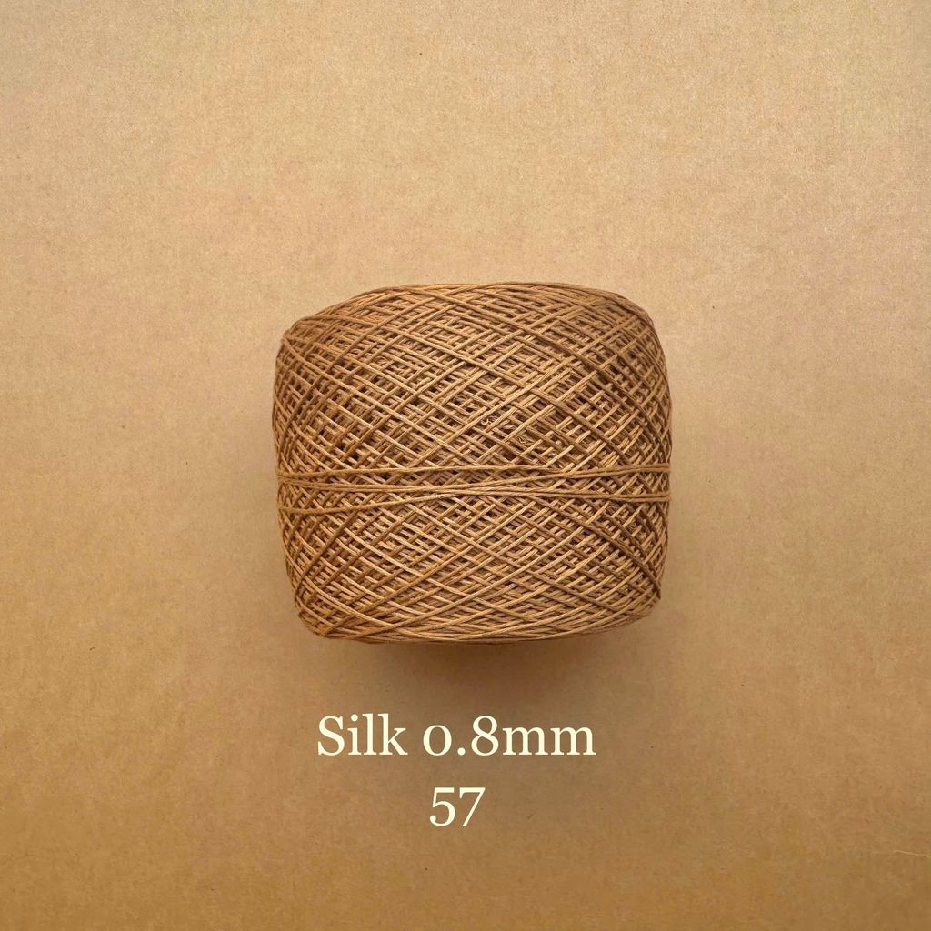 Cuộn sợi 100% silk 0.8mm màu trơn - 300gram