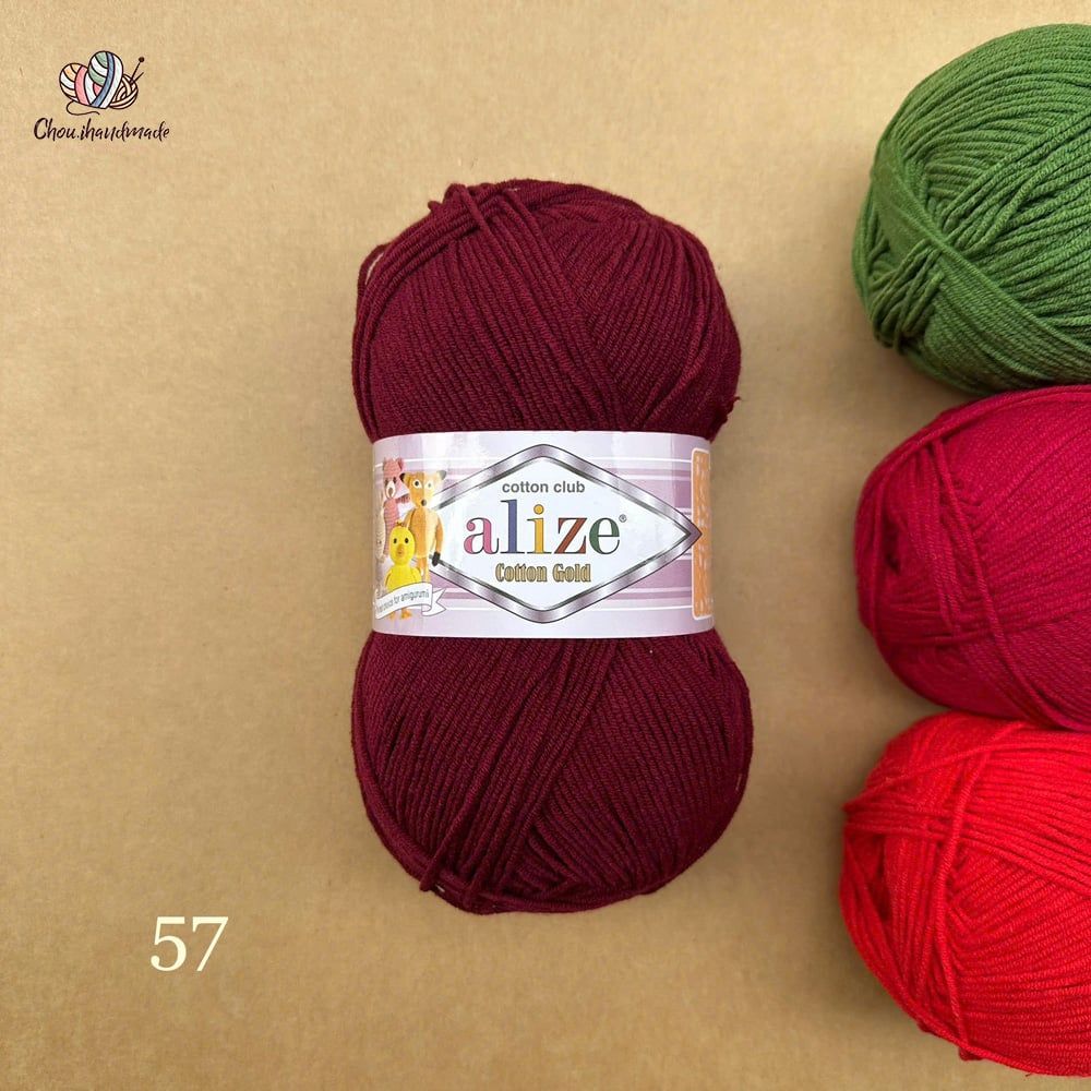 Len hè Cotton Gold nhập khẩu từ Alize Yarns, đan móc đồ hè, thú, nón cực xinh