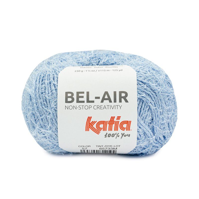 Sợi Bel-Air - Katia, 50g - 115m, dùng để đan móc áo, váy