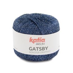 Sợi visco lấp lánh Gatsby - Katia, 50g - 118m, dùng để đan móc áo, khăn, nón