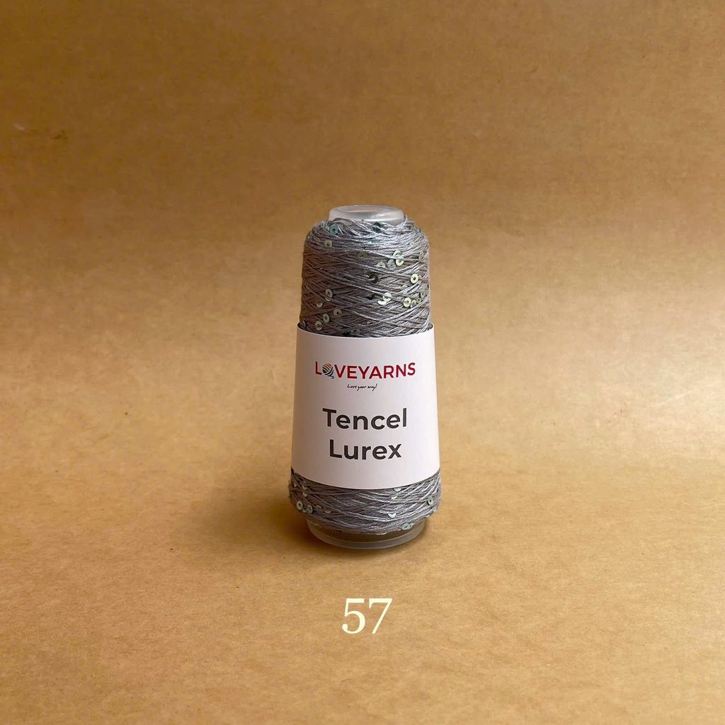 Sợi Tencel Lurex nhập từ Loveyarns, đan móc áo, khăn