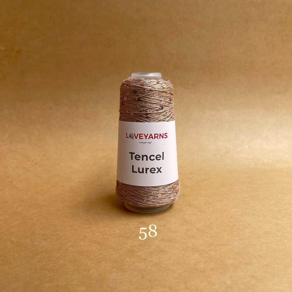 Sợi Tencel Lurex nhập từ Loveyarns, đan móc áo, khăn