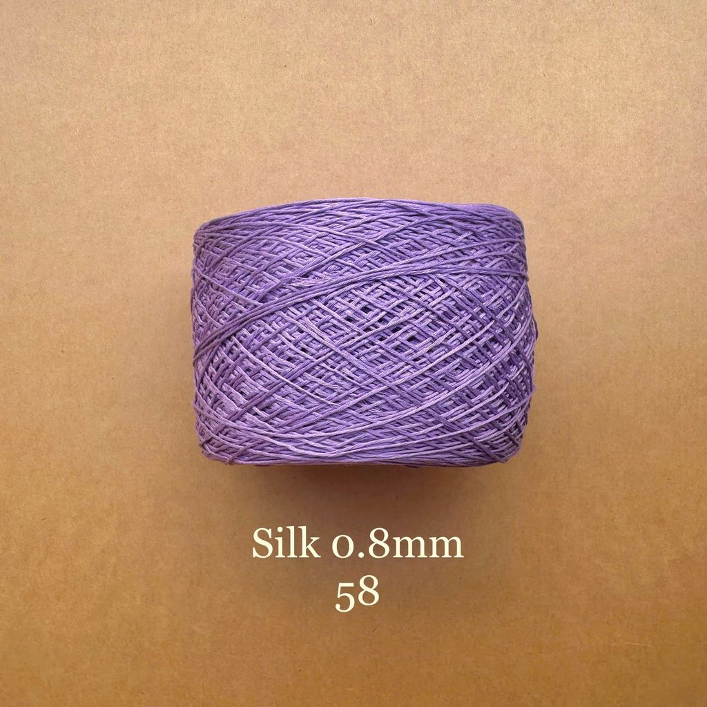 Cuộn sợi 100% silk 0.8mm màu trơn - 300gram