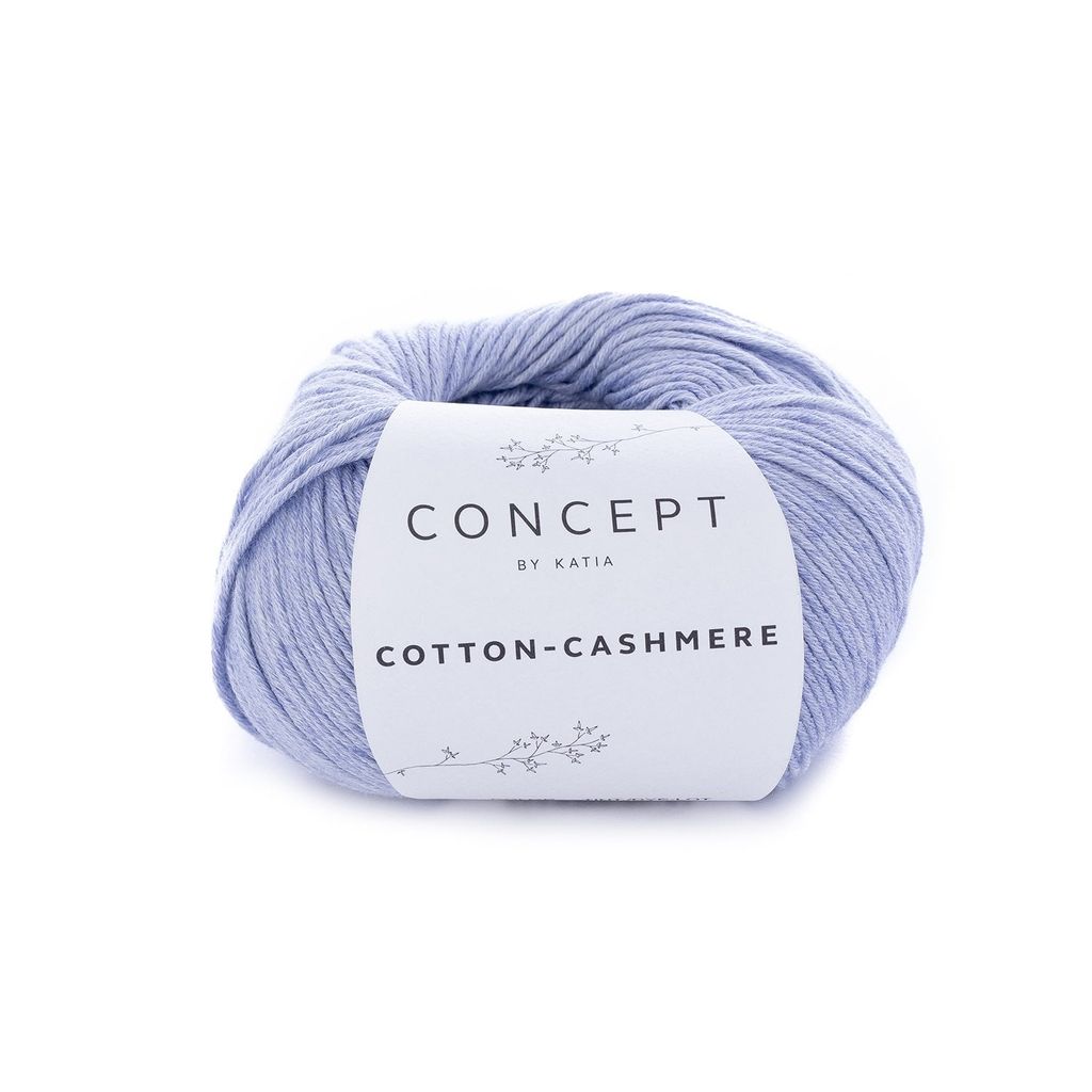 Sợi Cotton Cashmere - Katia, 50g - 155m, dùng để đan móc áo, khăn, nón