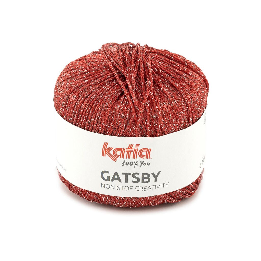 Sợi visco lấp lánh Gatsby - Katia, 50g - 118m, dùng để đan móc áo, khăn, nón